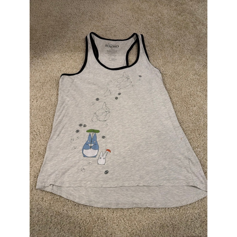 Her Universe Studio Ghibli My Neighbor Totoro Gray Racerback Tank Top Womens M